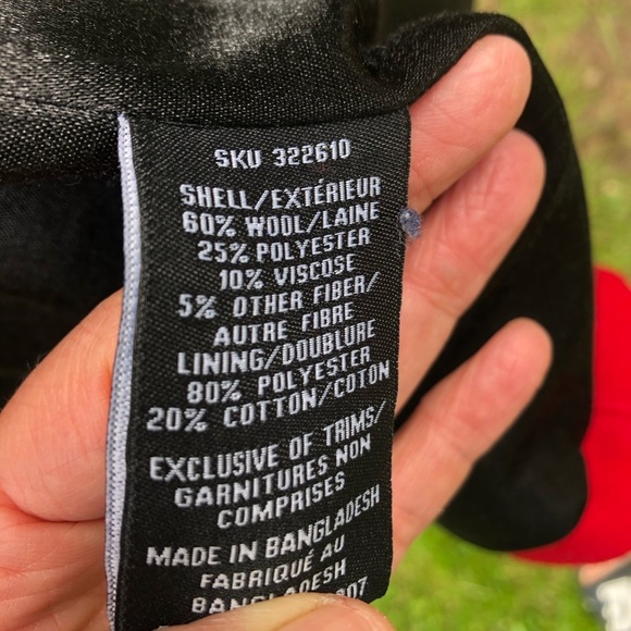 Le Chateau Red Vibrant Wool Blend Pea Coat size medium - Picture 10 of 11